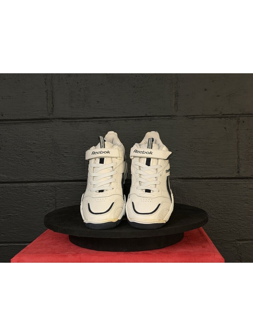 Reebok Scrimmage Strap Hexalite Y2K Deadstock White Navy Sneaker Men's 6 Rare
